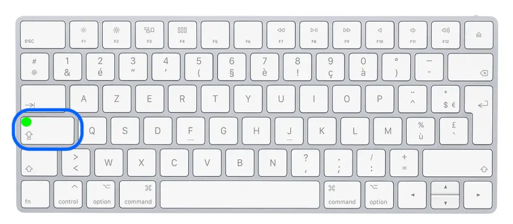 Números de teclas del teclado de Macbook Air
