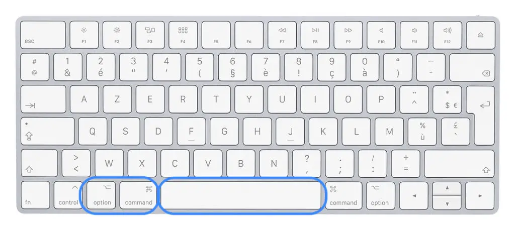 raccourcoi clavier changement langue mac