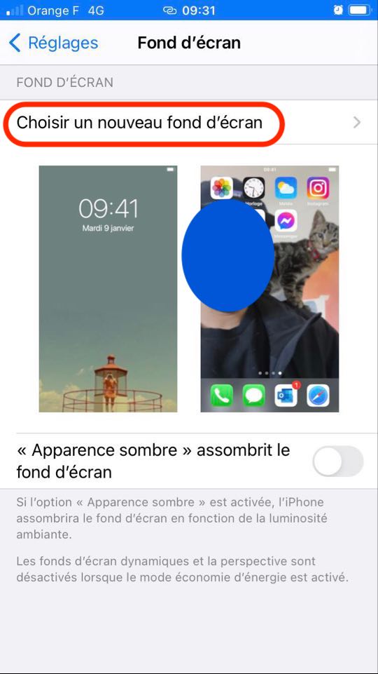 iOS-Hintergrundbild ändern
