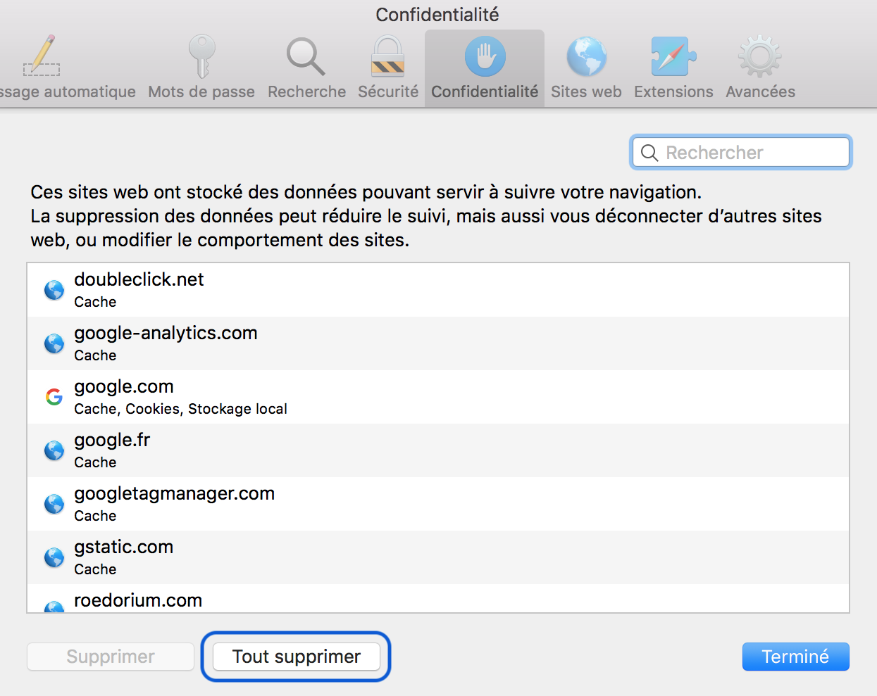 comment supprimer les cookies sur macbook air Tout iOS